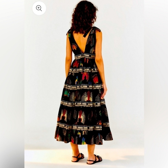 NWT Farm Rio Wonderful Headdress Midi Dress - Picture 5 of 17